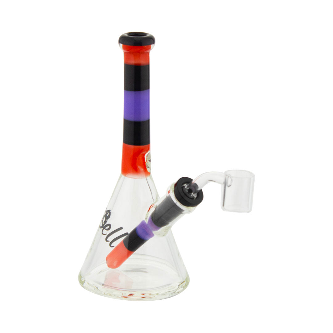 8" Mini Striped Beaker Rig